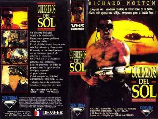 Carátula o foto de Guerreros del Sol También conocido como (a.k.a.): Rescue Man – Einzelkämpfer ohne Gnade Género: Ciencia Ficción Algunas de las palabras clave según IMDB: Film I