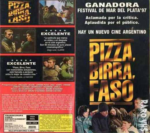 Carátula o foto de Pizza, Birra, Faso