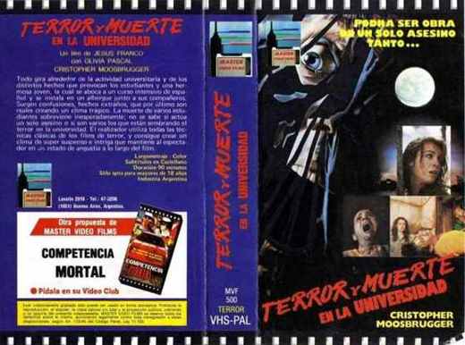 Carátula o foto de Crimenes Viciosos (TEY VCR) / Terror y Muerte en la Universidad (Master Video Films)