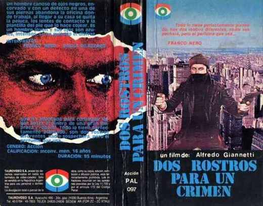 Carátula o foto de Dos rostros para un crimen (Edición Taurovideo S.A.)