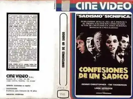 Confesiones de un Sádico (Cine Video) – Fundido en Negro (Radiocom Video S.A.)