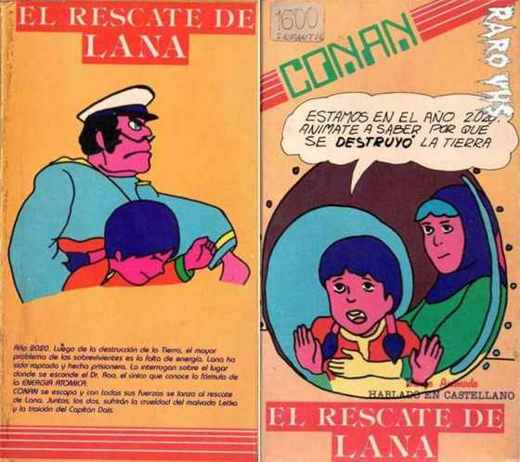 Carátula o foto de Future Boy Conan ( Mirai Shōnen Konan ) Título de este VHS: Conan «El rescate de Lana» [Connan, el elegido en la placa del video ]