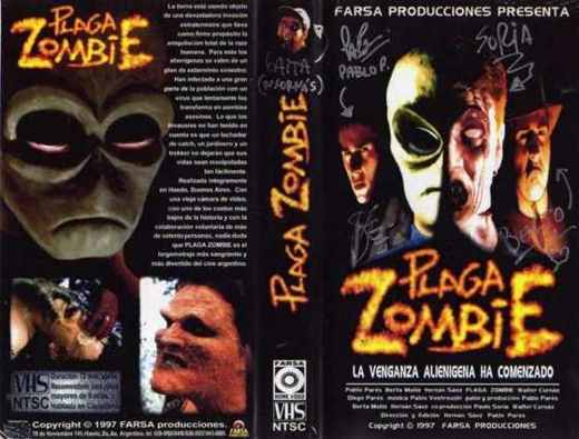 Carátula o foto de VHS de Plaga Zombie firmada por todos sus protagonistas