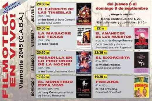 Carátula o foto de Filmoteca: Semana de CINE DE TERROR