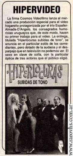Carátula o foto de Hiperhumor en VHS: Hiperlocuras subidas de tono