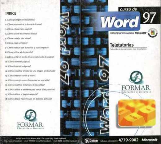 Carátula o foto de Curso de Word 97 de FORMAR Educación a distancia