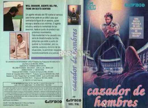 Carátula o foto de Cazador de hombres / Manhunter Michael Mann