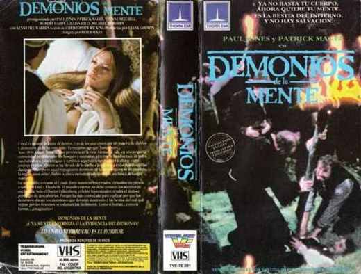 Carátula o foto de Los demonios de la mente Terror inglés